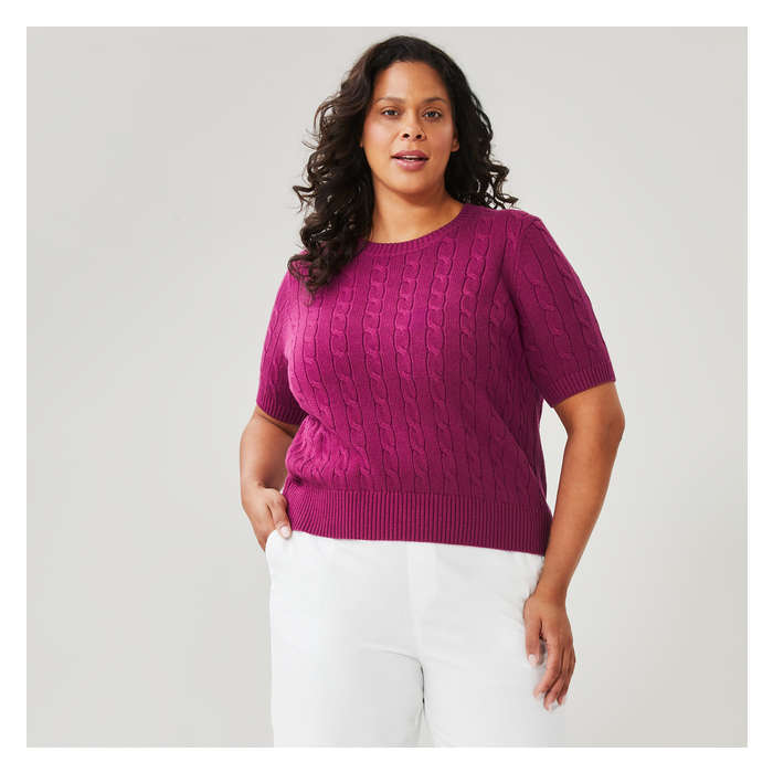 Women+ Cable Knit Pullover